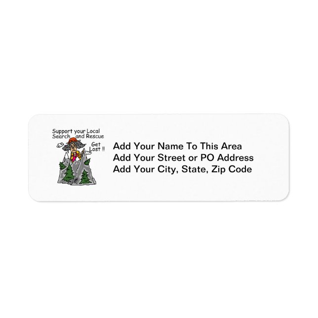 Funny Get Lost Return Address Label (Front)