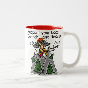 Funny Get Lost Two-Tone Coffee Mug