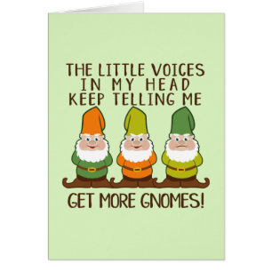 Funny Get More Gnomes Pun Greeting Cards