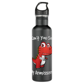 Funny Get Well Broken Arm Gift Dinosaur with a Cas 710 Ml Water Bottle