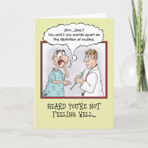 Funny Get Well Cards: Routine Shot Card