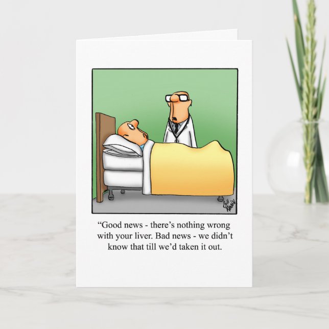 Funny Get Well Greeting Card  (Front)