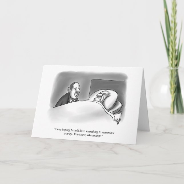 Funny Get Well Humour Greeting Card (Front)