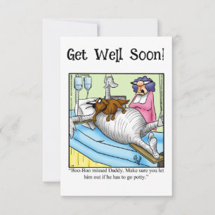 Funny Get Well Humour Greeting Card