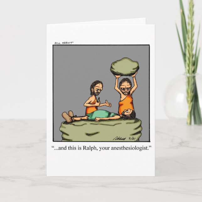 Funny Get Well  Humour Greeting Card (Front)
