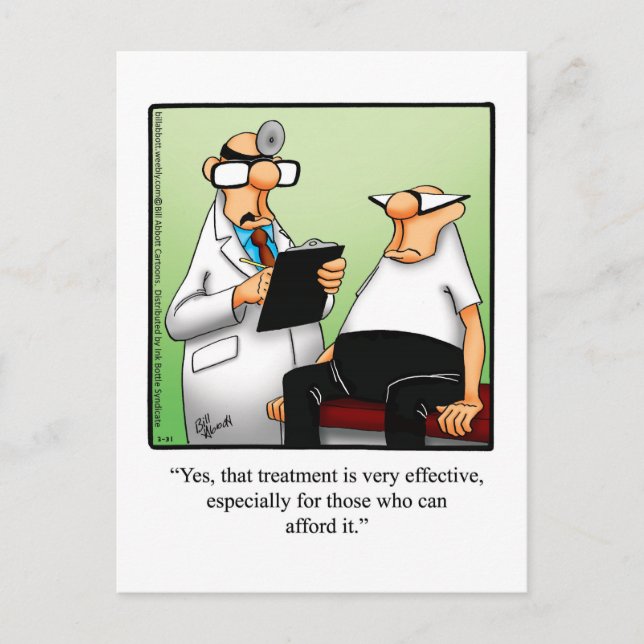 Funny Get Well Humour Postcard (Front)