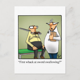 Funny Get Well Humour Postcard