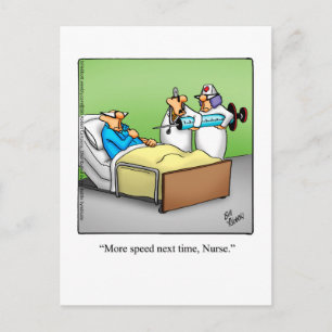 Funny Get Well Humour Postcard