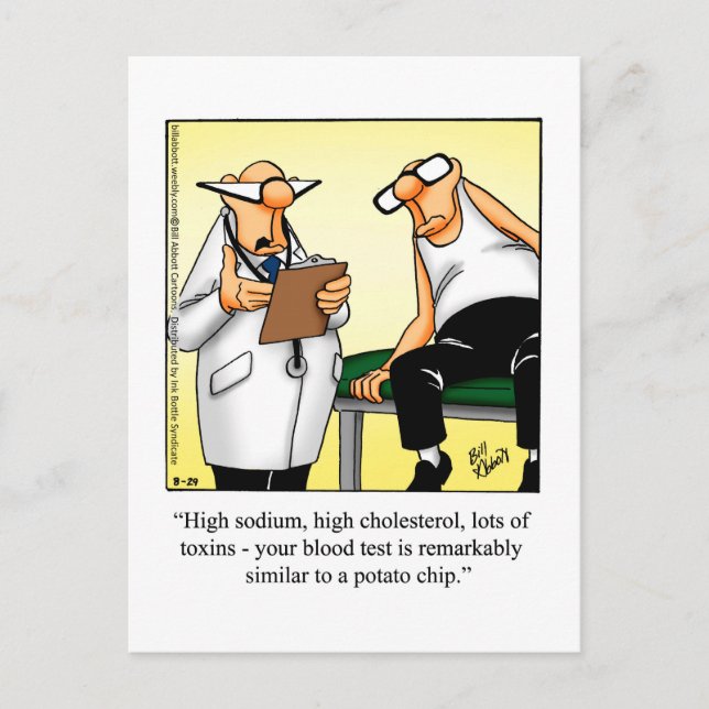 Funny Get Well Humour Postcard (Front)