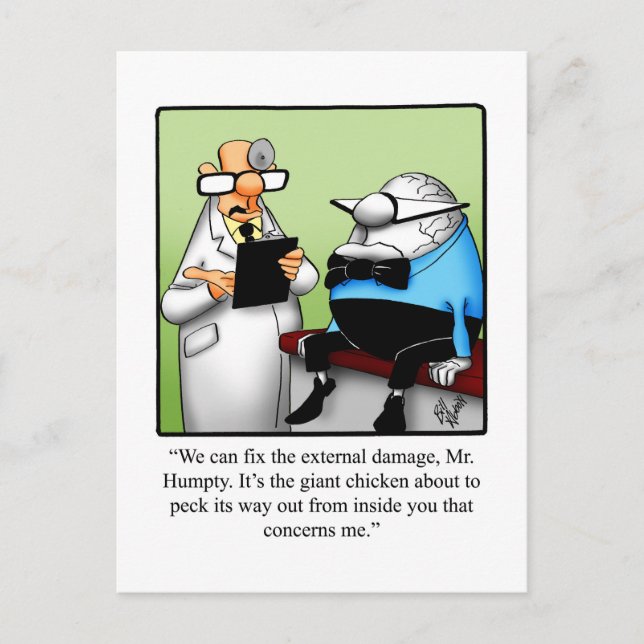 Funny Get Well Humour Postcard  (Front)