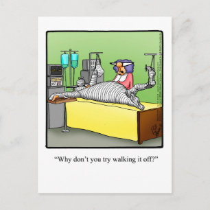 Funny Get Well Humour Postcard