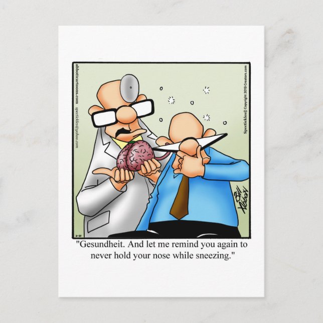 Funny Get Well Humour Postcard  (Front)