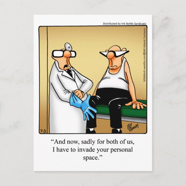 Funny Get Well Humour Postcard (Front)