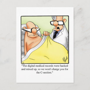 Funny Get Well Humour Postcard