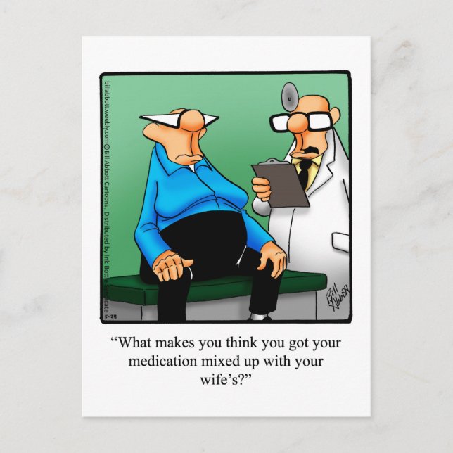 Funny Get Well Humour Postcard  (Front)