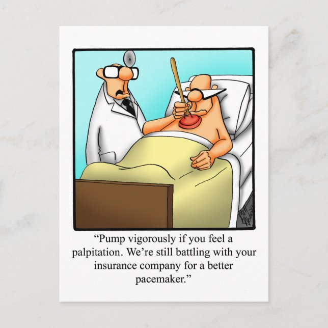 Funny Get Well Humour Postcard  (Front)