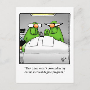 Funny Get Well Humour Postcard
