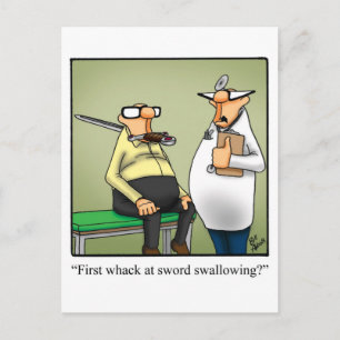 Funny Get Well Humour Postcard