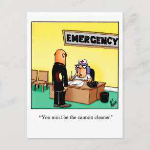 Funny Get Well Humour Postcard