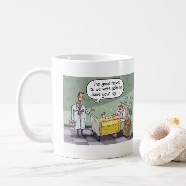 Funny Get Well Mug. Coffee Mug (With Donut)