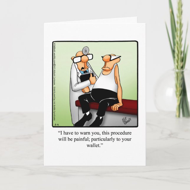 Funny Get Well Soon Greeting Card (Front)