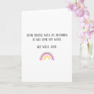 Funny Get Well Soon Rainbow Card