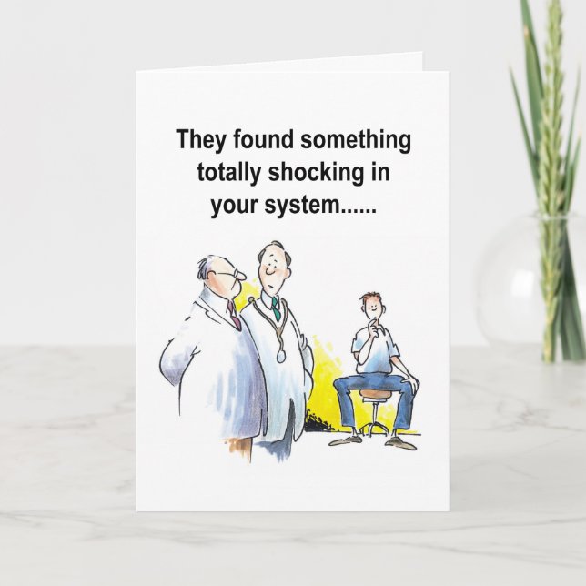 funny get well wish hospital patient card (Front)