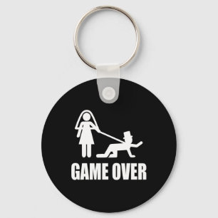 Funny Getting Married Game Over Wedding Gag Team G Key Ring
