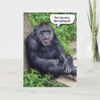 Funny Getting Old Birthday Chimpanzee