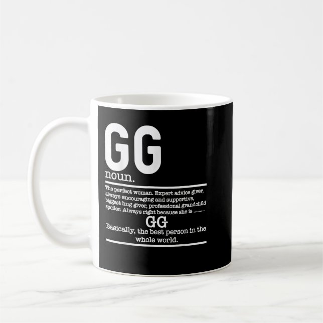 Funny GG Definition Grandma Mother Day Gifts Coffee Mug (Left)