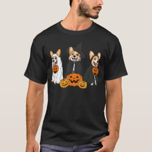 Funny Ghost And Witch Corgi Dog Halloween Corgi Do T-Shirt