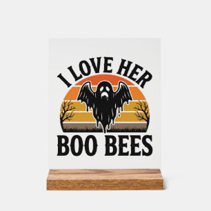 Funny Ghost Bee Pun Vintage Halloween T-Shirt Desi Acrylic Sign