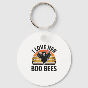 Funny Ghost Bee Pun Vintage Halloween T-Shirt Desi Key Ring