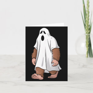 Funny Ghost Bigfoot Lovers Spooky Halloween Card