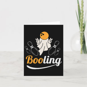 Funny Ghost Boo Booling Lover Lazy Halloween Costu Card
