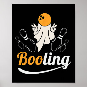 Funny Ghost Boo Booling Lover Lazy Halloween Costu Poster