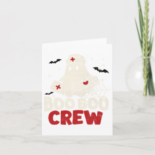 Funny Ghost Boo Crew Halloween Doctor Nurse Mens W Card
