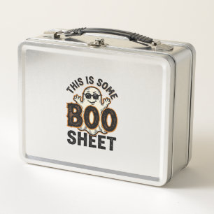Funny Ghost Boo Sheet Vintage Halloween Shirt Desi Metal Lunch Box