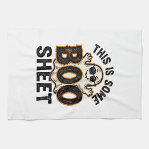 Funny Ghost Boo Sheet Vintage Halloween Shirt Desi Tea Towel