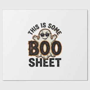 Funny Ghost Boo Sheet Vintage Halloween Shirt Desi Wrapping Paper