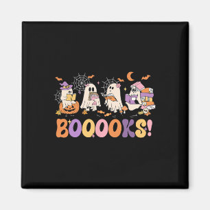 Funny Ghost Book Reading Halloween Booooks Lover T Magnet