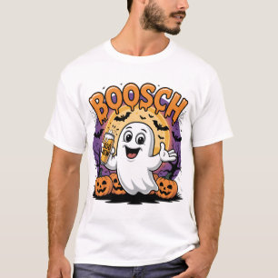 Funny Ghost "Boosch" Halloween Design T-Shirt