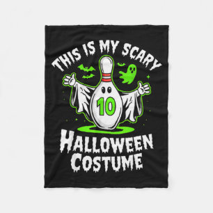 Funny Ghost Bowling League Team Halloween Humor De Fleece Blanket