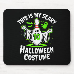 Funny Ghost Bowling League Team Halloween Humor De Mouse Pad