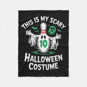 Funny Ghost Bowling League Team Halloween Humour T Fleece Blanket