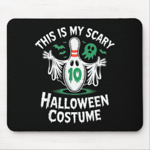 Funny Ghost Bowling League Team Halloween Humour T Mouse Pad