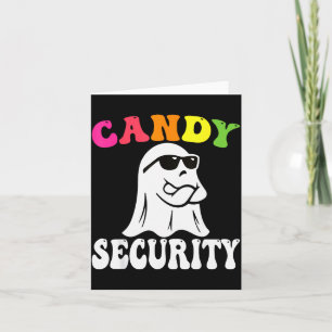 Funny Ghost Candy Security Halloween Costume Hallo Card