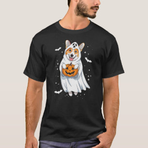 Funny Ghost Corgi Lovers Spooky Halloween Costume  T-Shirt