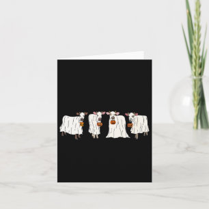 Funny Ghost Cows Halloween Animals Cow Lover Spook Card