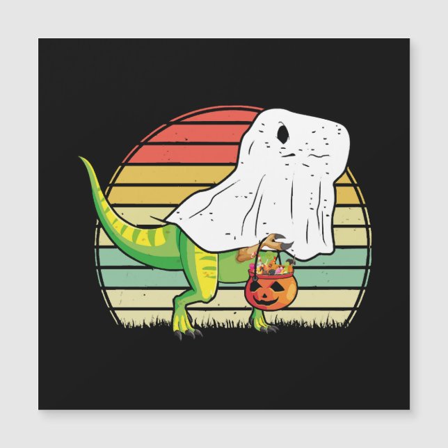 Funny Ghost Dinosaur Halloween (Front)